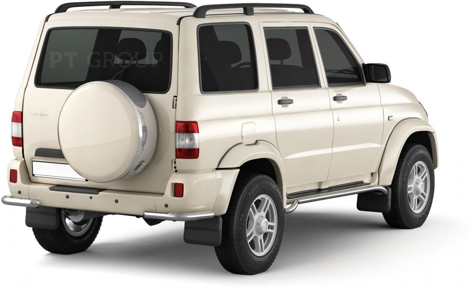 Защита заднего бампера угловая 63мм (НПС) UAZ Patriot 2008-2013 PT Group