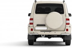 Защита заднего бампера угловая 63мм (НПС) UAZ Patriot 2008-2013 PT Group