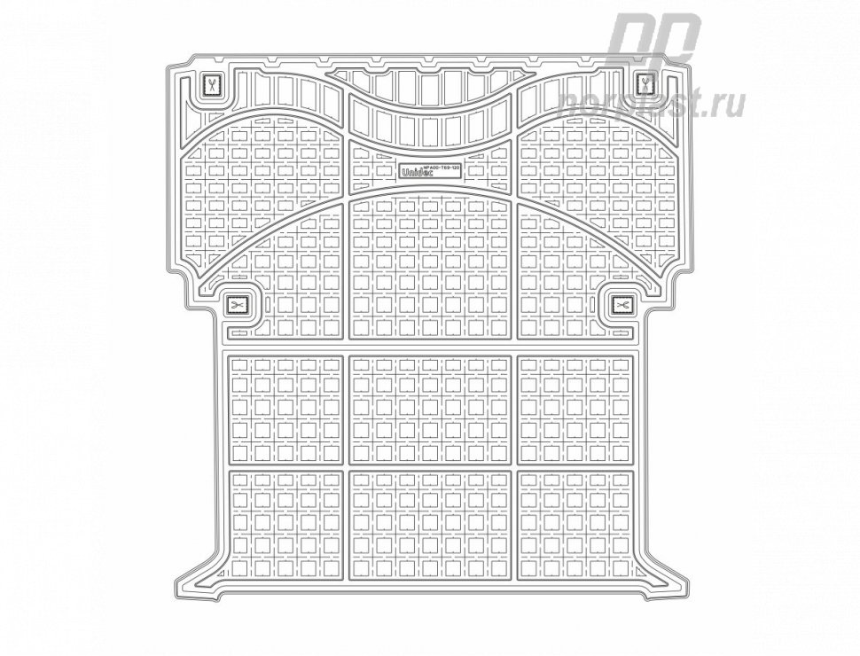 Коврик в багажник Norplast Renault Kangoo (2010) (грузовой)