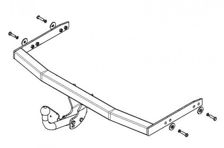 Фаркоп Volkswagen Bora/Golf IV 1997-03/Audi A3 1996-02/Skoda Octavia Tour 1996-11 AvtoS SK 04