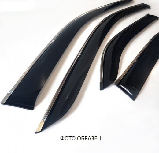 Ветровики боковых стекол Nissan Murano 2016- Хром