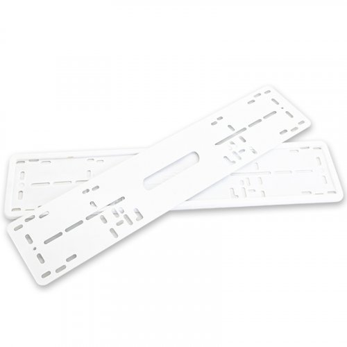 Рамка номерного знака, силикон, белая, компл. 2шт