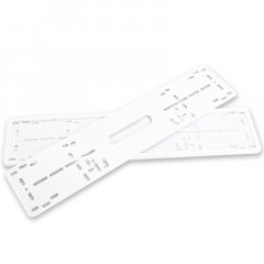 Рамка номерного знака, силикон, белая, компл. 2шт