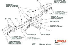 Фаркоп Hyundai Solaris сед/хб.с 2010- /Kia Rio сед.с 2011- /Hyundai I40 с 2011- Imiola J/041