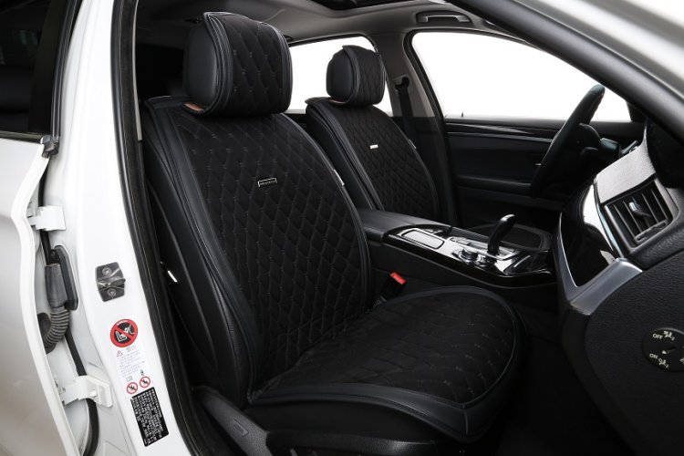 Накидка Alkantara Lux Автопилот, черный 2шт