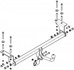 Фаркоп NISSAN QASHQAI, QASHQAI+2 (2007-2014, 2010-2014) (AvtoS NS 13)