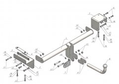 Фаркоп Renault Koleos 2008-2016. R119-A Лидер-плюс
