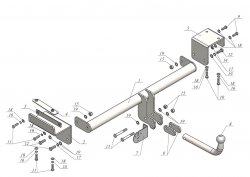 Фаркоп Renault Koleos 2008-2016. R119-A Лидер-плюс