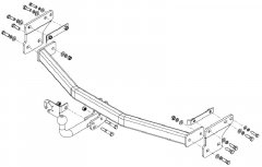 Фаркоп HYUNDAI TUCSON (2018-)/ Kia Sportage 2018- кроме 2.4л (AvtoS HY 33)