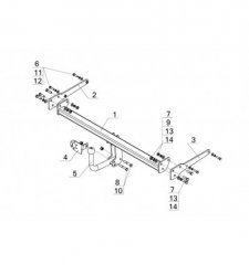 Фаркоп SUZUKI SX 4 S-CROSS (2013-) AvtoS SZ 12