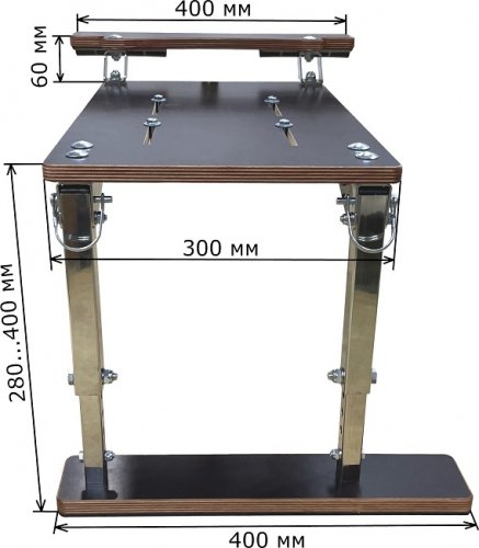 Опора для кресла с занижением 60мм, нержавейка Кокпит