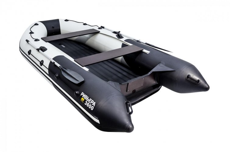 Лодка Ривьера Компакт 3600 НДНД комби светло-серый/графит