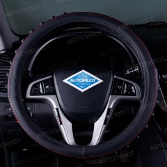 Оплетка руля Автопилот BLW-011 (кож/зам+карбон)
