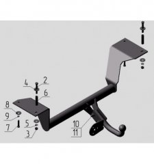 Фаркоп Honda CR-V 1997-2002 AvtoS HN 01