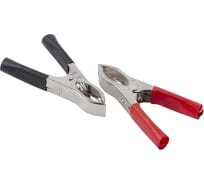 Зажимы "крокодилы" 15А 53мм 2шт(кр+черн) "AUTOVIRAZH" AV-010201