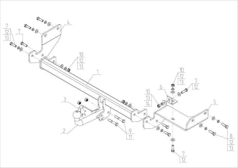 Фаркоп Kia Rio X-line 2017- (AvtoS KI 35)