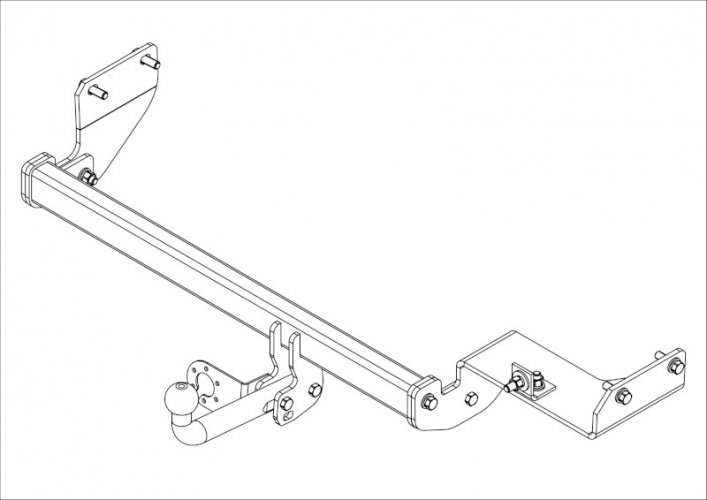 Фаркоп Kia Rio X-line 2017- (AvtoS KI 35)