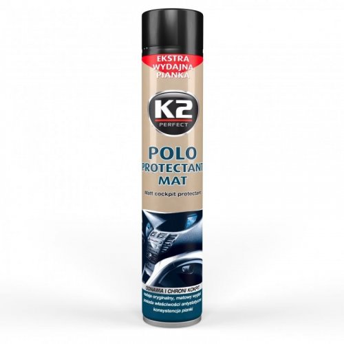 K2 Полироль пластика POLO PROTECTANT MAT (black),аэрозоль 750 мл.