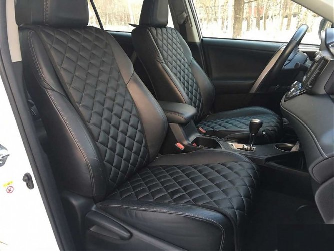 Накидки из экокожи Автопилот черные, №2 2шт