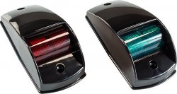 Комплект огней ходовых (зел/красн) черный корпус (3743)