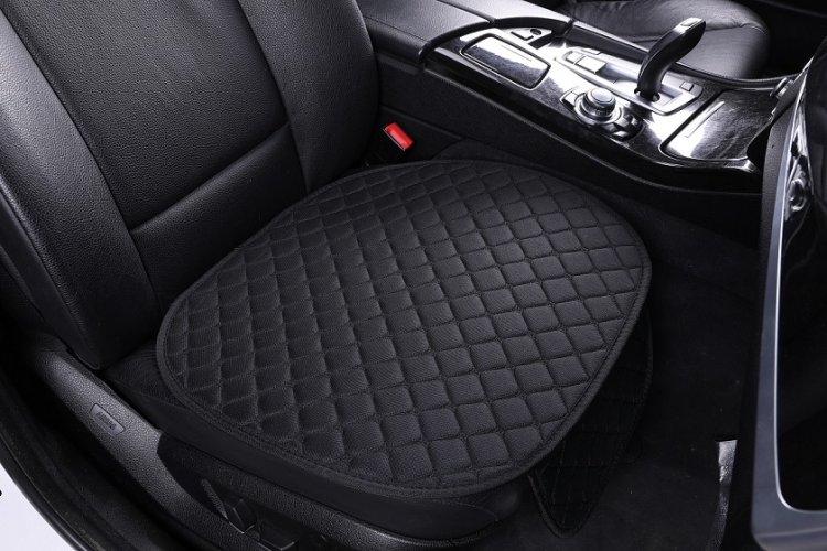 Накидки, квадраты Flax, лен, черный, комплект на весь салон