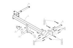 Фаркоп Mercedes GLK с 2008-2015 AvtoS MB 08