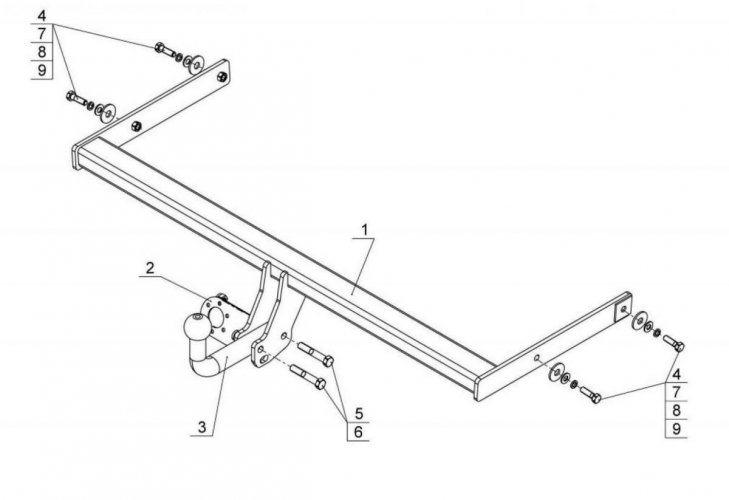 Фаркоп Skoda Octavia A7| A8 с 2013.c 2020- AvtoS SK 10