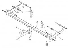 Фаркоп RENAULT FLUENCE (2009) (AvtoS RN 09)