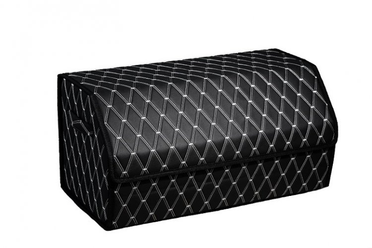 Органайзер в багажник Автопилот. Люкс (60*30*30) Черный+бел.строчка