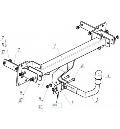 Фаркоп Geely Monjaro 2022-  7620-A  Oris