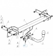 Фаркоп Geely Monjaro 2022-  7620-A  Oris