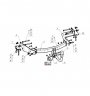 Фаркоп Kia Sorento Prime 2015-2018, 2018-2020, Hyundai Santa Fe 2018-2021. 6761-AN  Oris