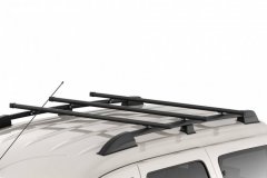 Рейлинги Усиленные с тремя поперечинами (Черный муар) LADA Largus c 2012 PT Group