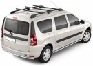 Рейлинги Усиленные с тремя поперечинами (Черный муар) LADA Largus c 2012 PT Group