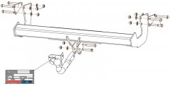 Фаркоп Mercedes Benz V-class W447 2014-/Viano W639 2003-14/Vito W639 2003-14 Bosal 2257-A