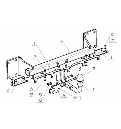 Фаркоп BMW X5 (G05) 2018- / BMW X7 G07 2019- Oris (Bosal) 4760-A