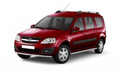 Рейлинги Усиленные (Серебристый муар) LADA Largus c 2012 PT Group