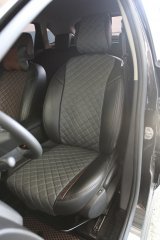 Накидки из экокожи Автопилот темно-серые, №1 2шт