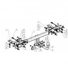 Фаркоп Geely Atlas 2017-2021  9014-A  Oris