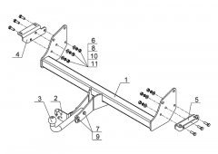 Фаркоп Mitsubishi Pajero III/ IV с 2002- (AvtoS MI 26)