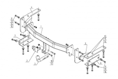 Фаркоп Toyota Highlander c 2014 AvtoS TY 45