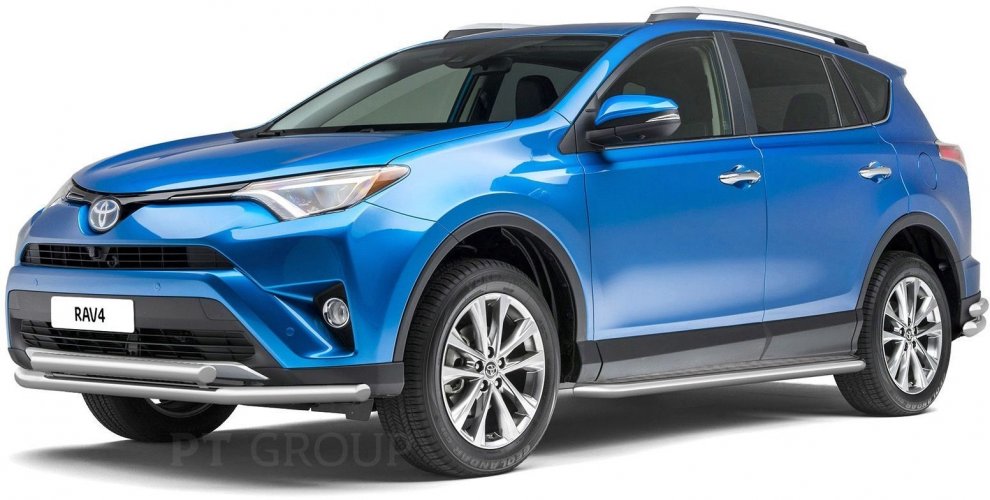 Защита переднего бампера двойная (НПС) Toyota RAV4 с 2013 PT Group