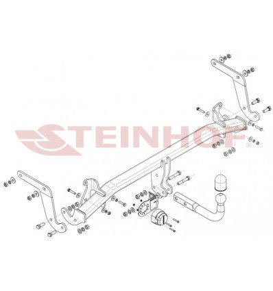 Фаркоп Opel Grandland X 2017-2021, Opel Grandland 2021-. Steinhof O-156