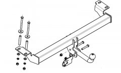 Фаркоп TOYOTA RAV 4 (2000-2004)/CHERY TIGGO (2006-2013) (AvtoS TY 16)