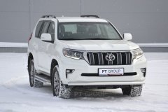 Защита переднего бампера одинарная 63мм (НПС) Toyota LAND CRUISER PRADO 150 с 2017 PT Group