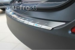Накладка на зад. бампер (нержавейка)2 слоя AluFrost Nissan X-TRAIL III (T32) 2014- (025-4020)