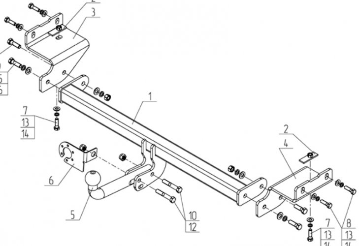 Фаркоп Hyundai Creta 2016- (AvtoS HY 29)