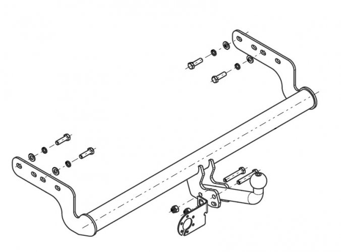 Фаркоп HYUNDAI ACCENT (1999) (AvtoS HY 01)