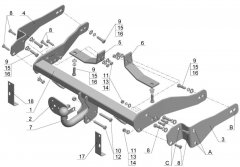 Фаркоп CHEVROLET CAPTIVA (C100) (2006-2013) (AvtoS CV 05)