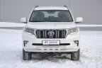Защита переднего бампера двойная с пластинами 63/63 мм (НПС) Toyota LAND CRUISER PRADO 150 с 2017 PT Group